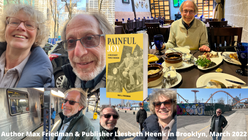 Author Max Friedman & Publisher Liesbeth Heenk in Brooklyn, March 2022