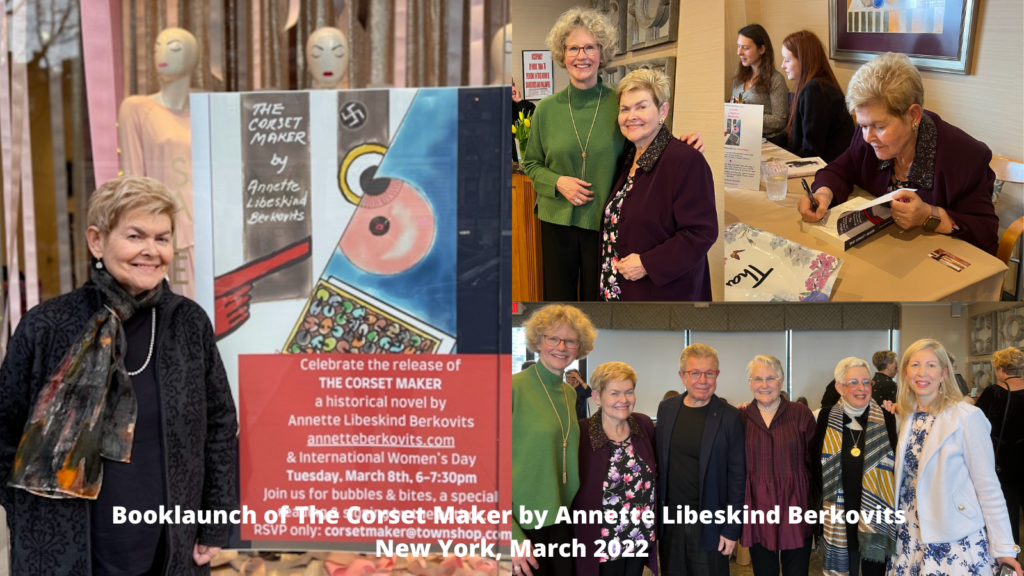 Booklaunch of The Corset Maker by Annette Libeskind Berkovits New York, March 2022